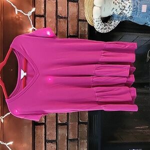 Cute time and Tru shirt color pink .Size extra 16-18